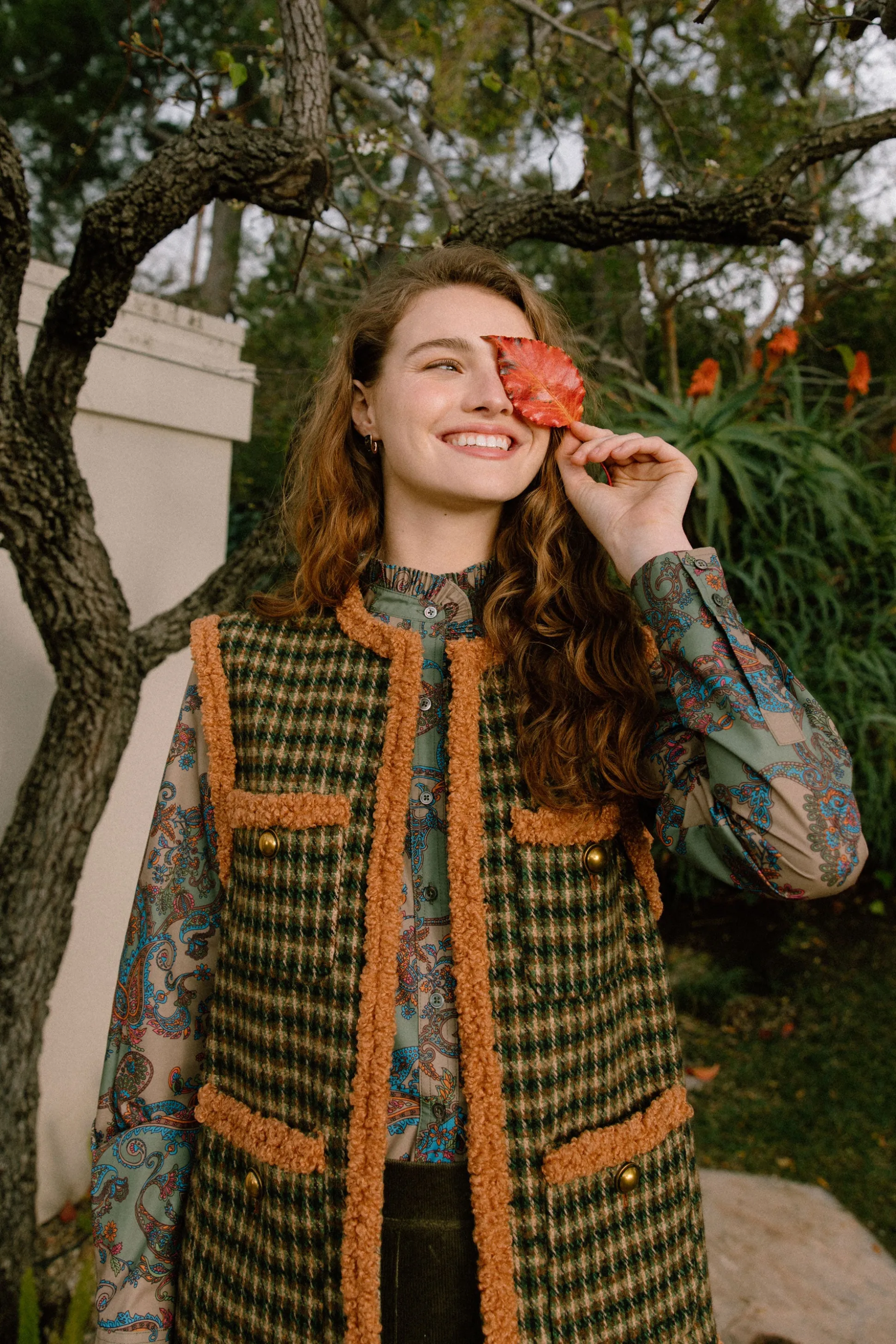 Houndstooth Vest<Current Air Sale