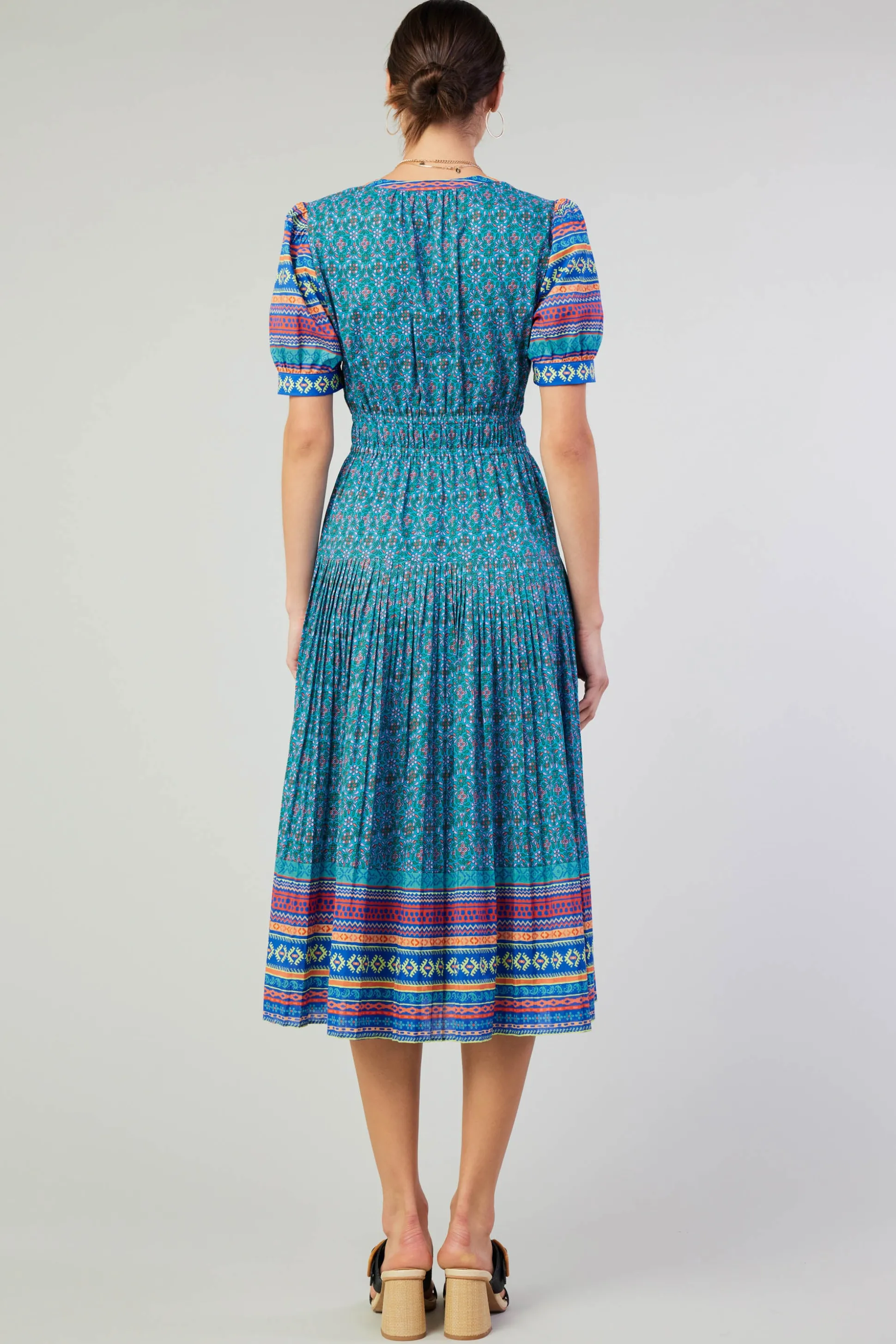 Floral Bohemian Midi Dress<Current Air Sale