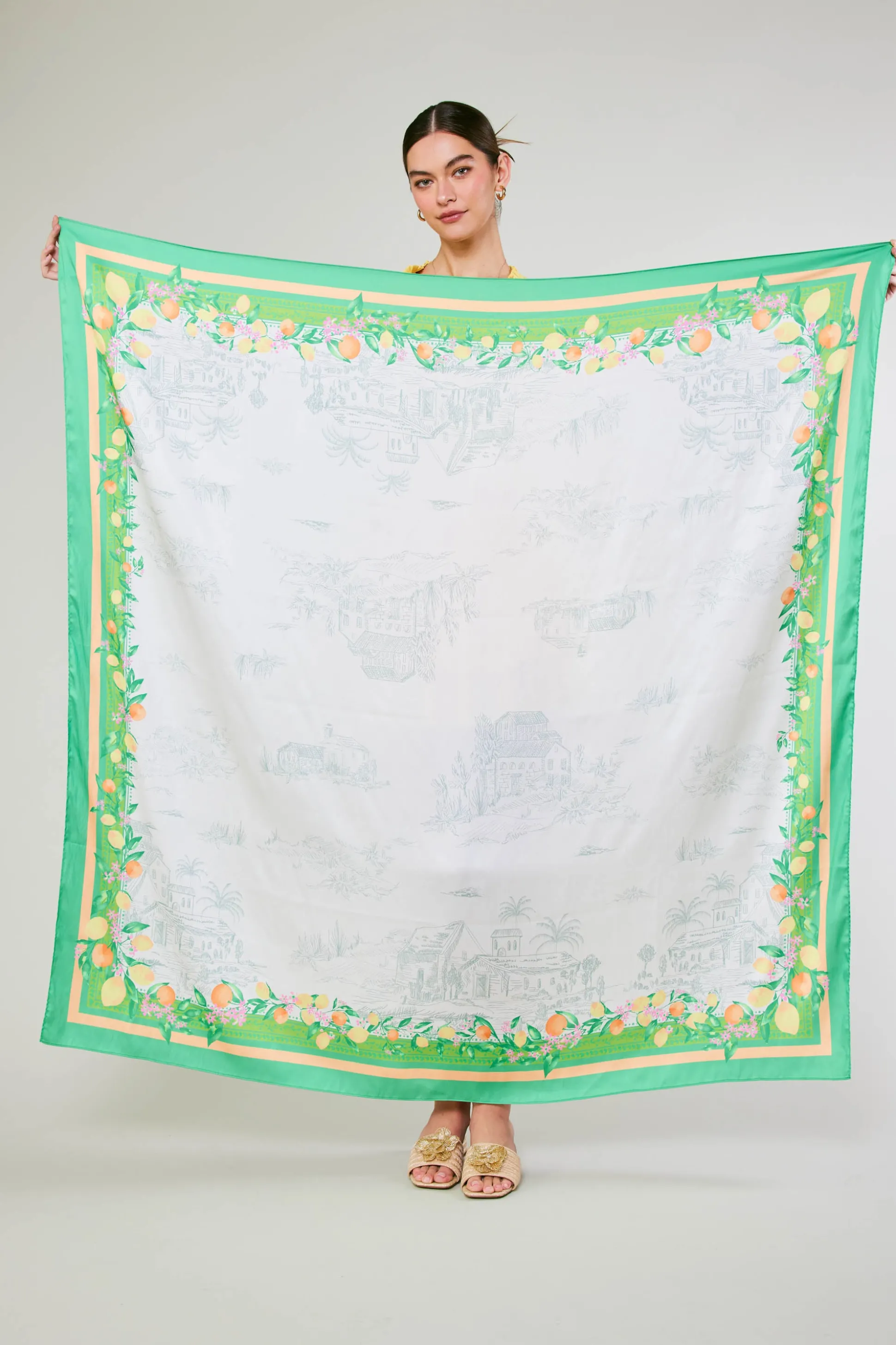 Recycled Signature Print Large Scarf<Current Air New