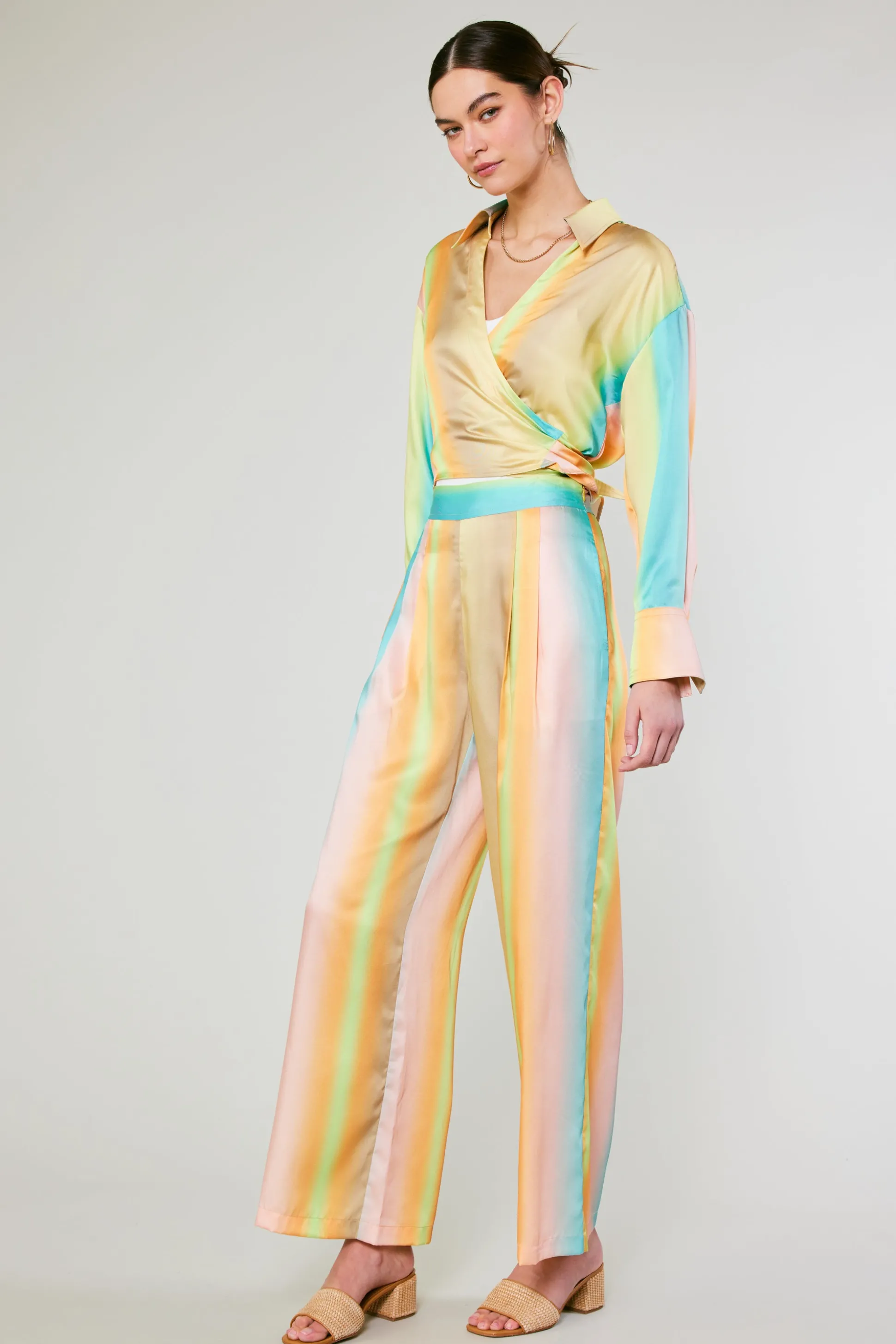Prismatic Gradient Wide Leg Pants<Current Air Sale