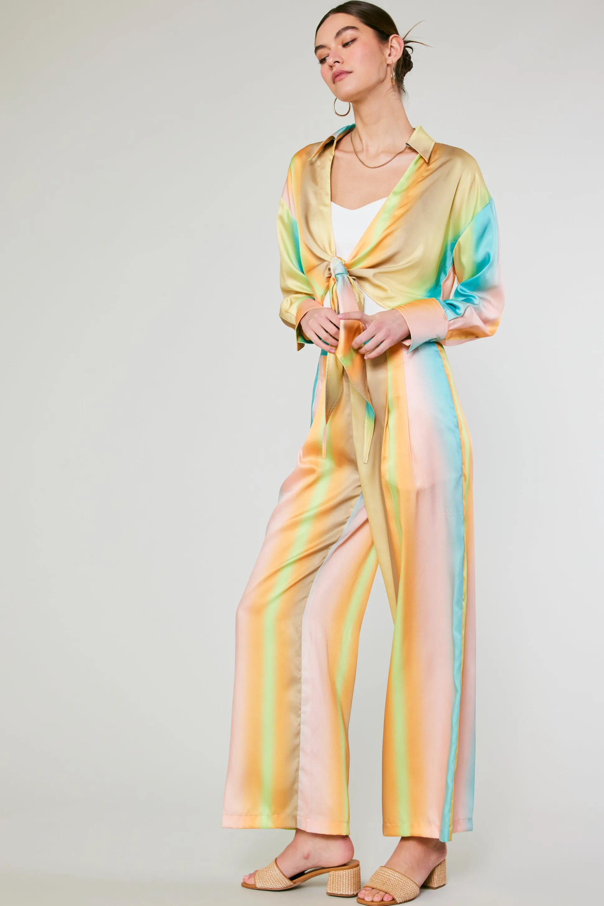 Prismatic Gradient Wide Leg Pants<Current Air Sale