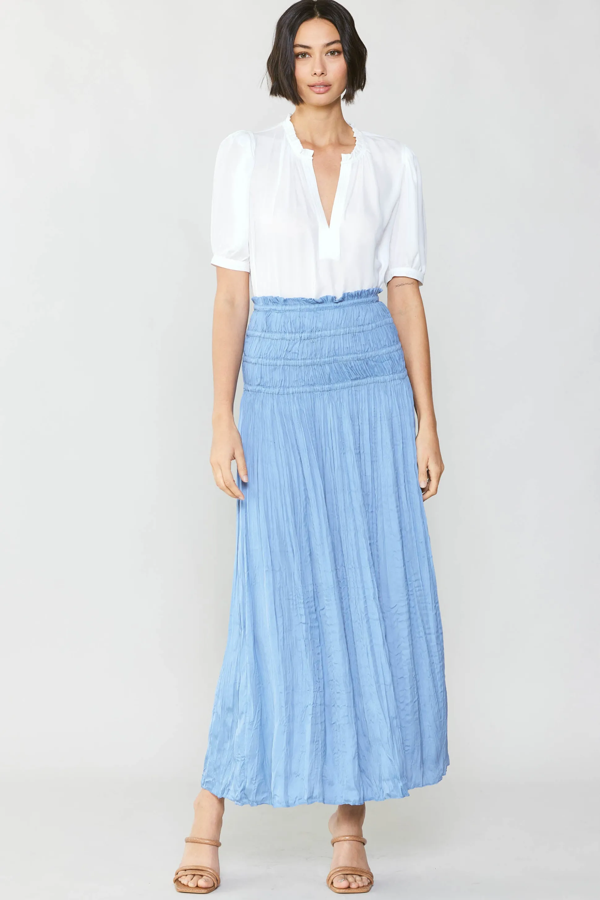Soft Crinkle Maxi Skirt<Current Air Fashion