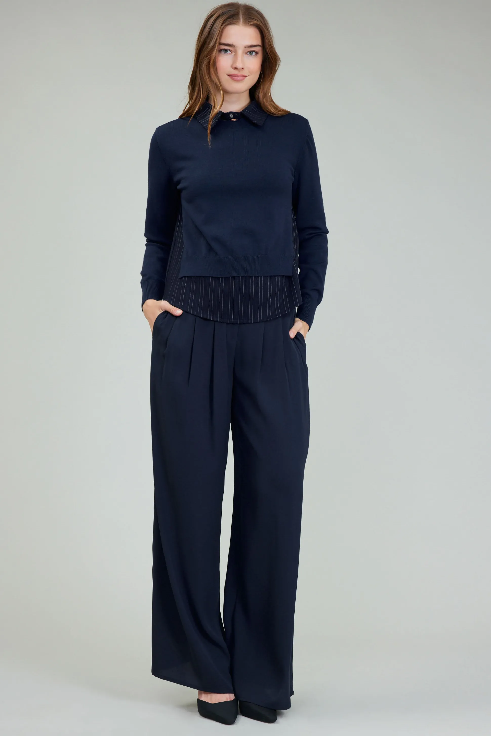 Corduroy Knit & Woven Top<Current Air Outlet