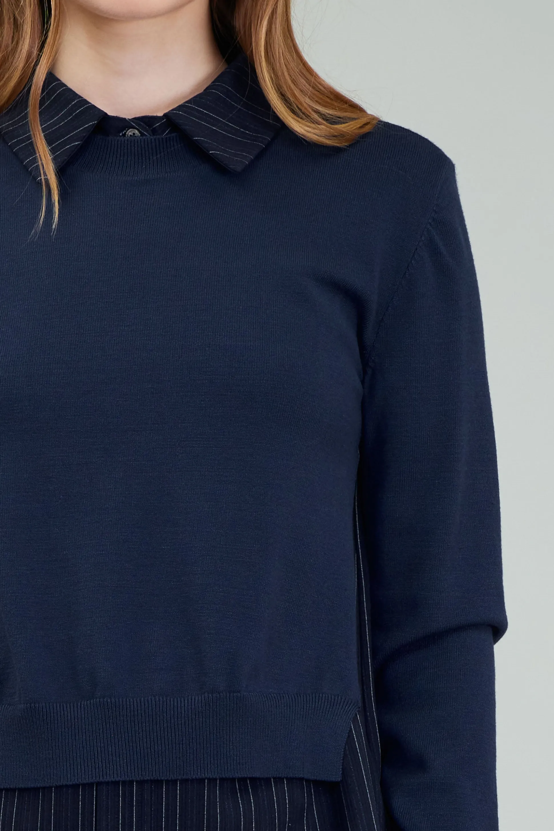 Corduroy Knit & Woven Top<Current Air Outlet