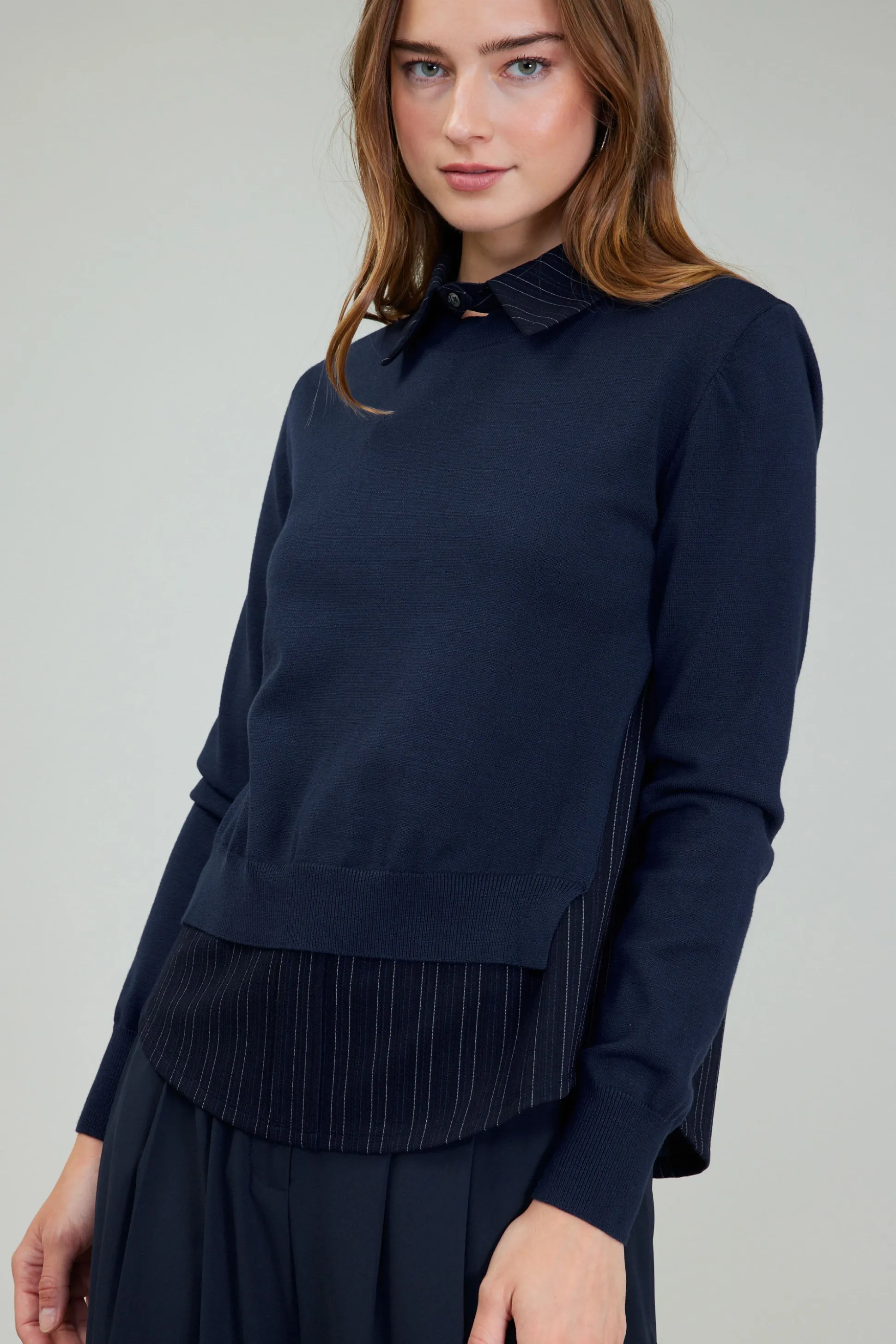 Corduroy Knit & Woven Top<Current Air Outlet