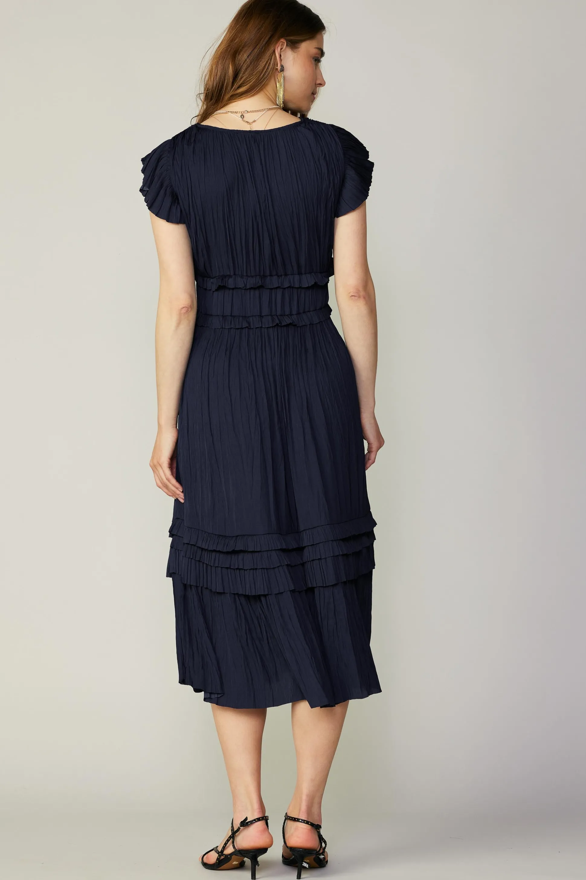 Sereia Pleated Midi Dress<Current Air Best