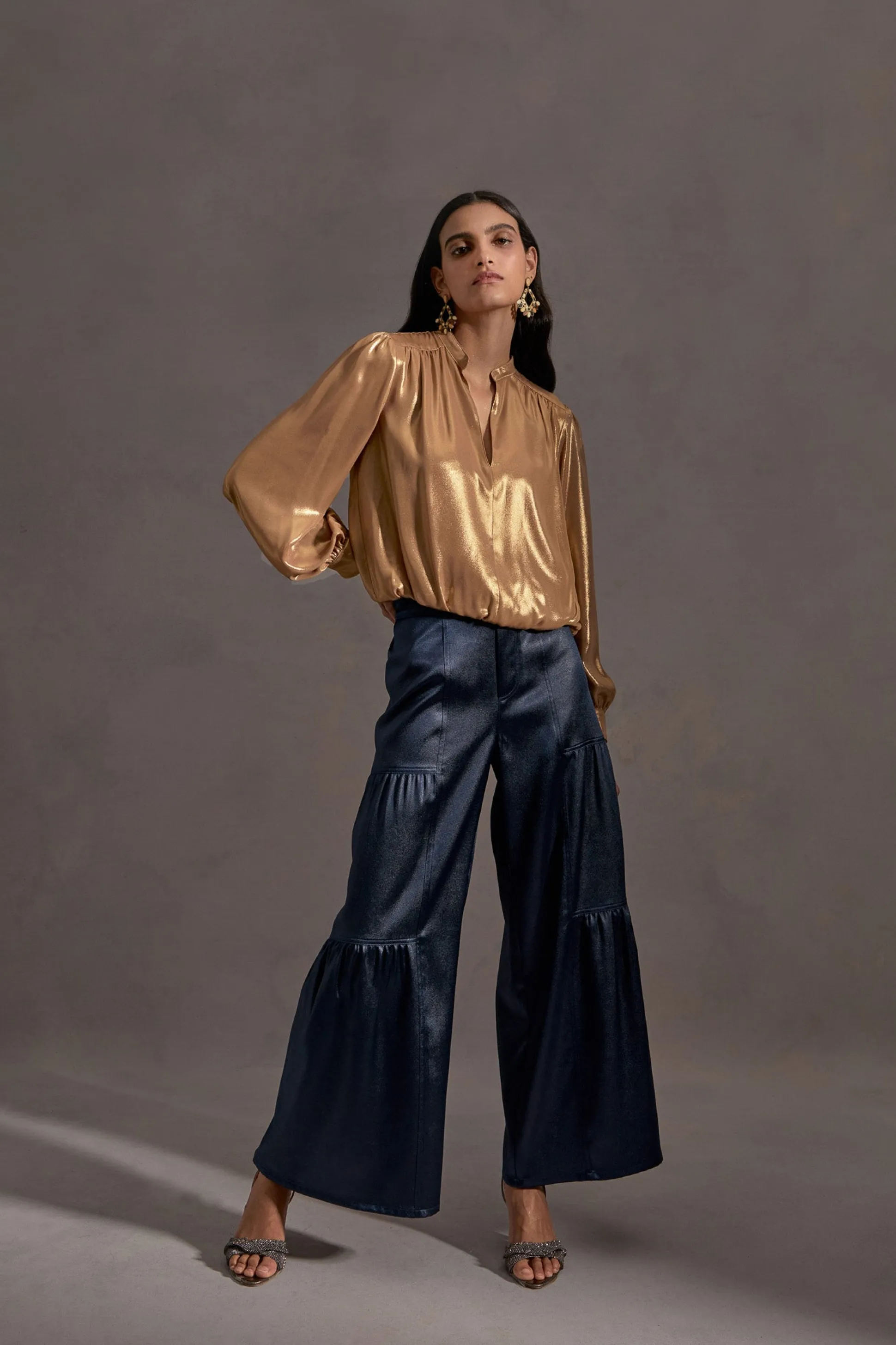 Tiered Wide Leg Pants<Current Air Outlet