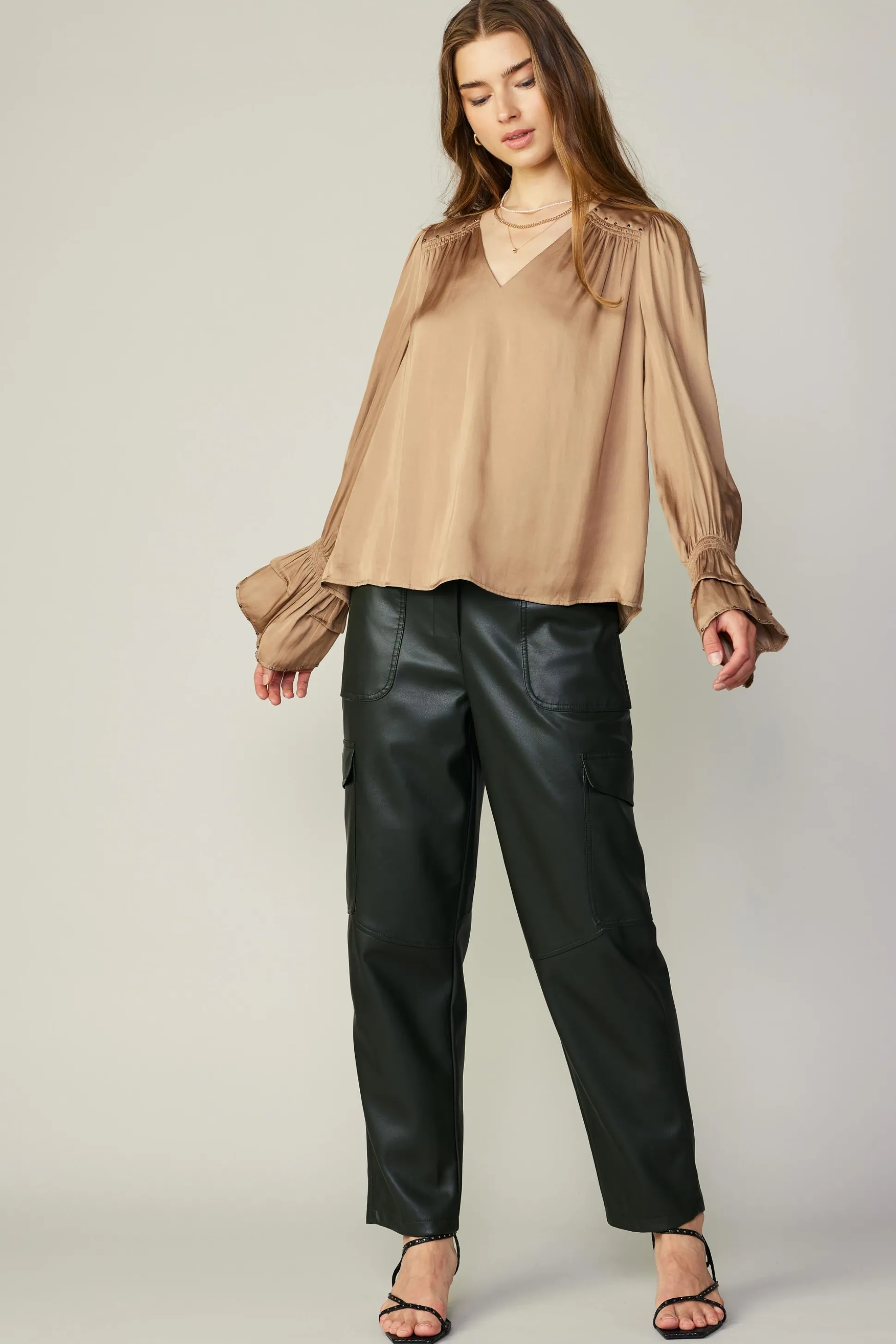 Layered Cuff Blouse<Current Air Best