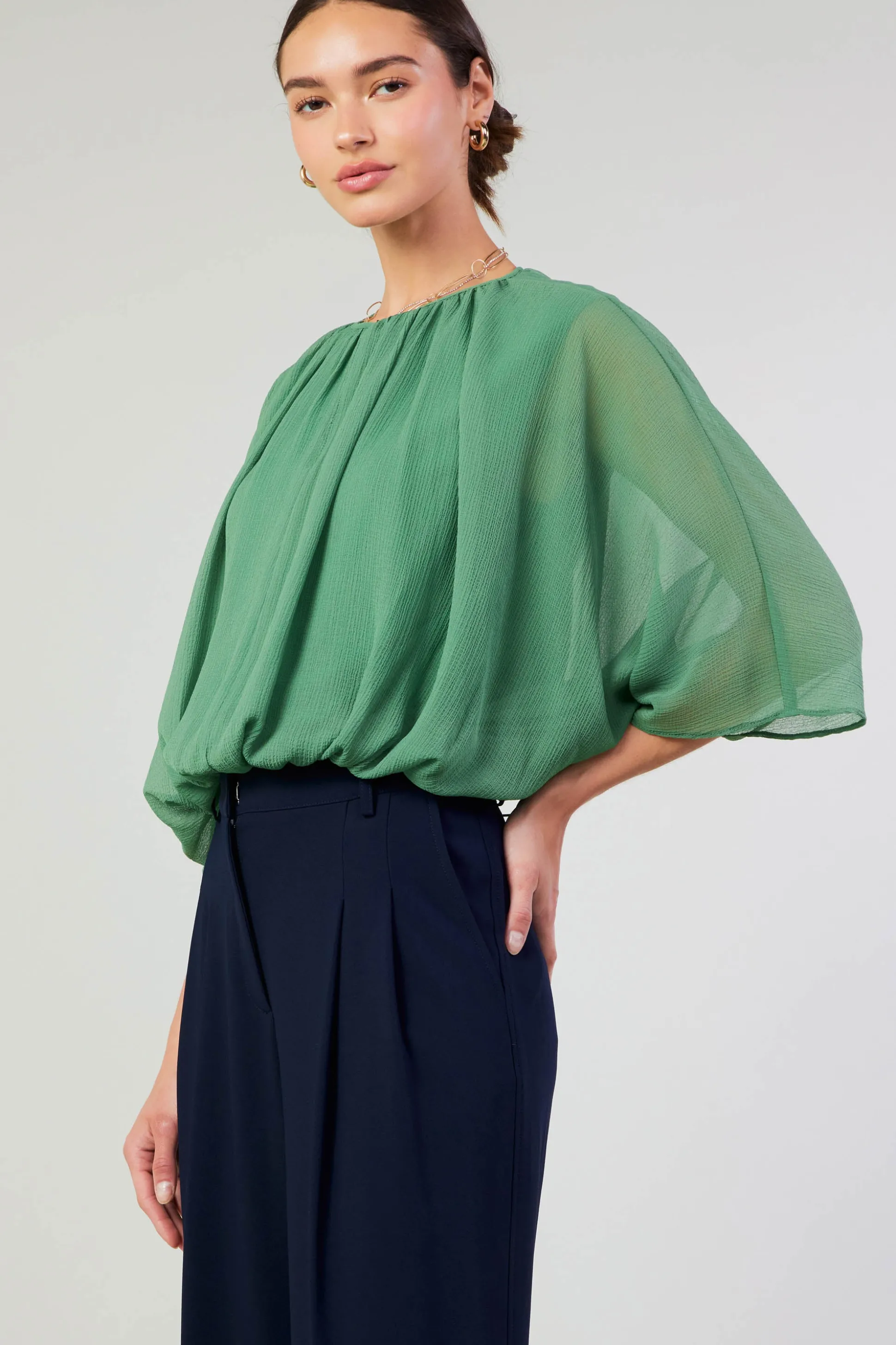 Alessia Dolman Sleeved Blouse<Current Air Best