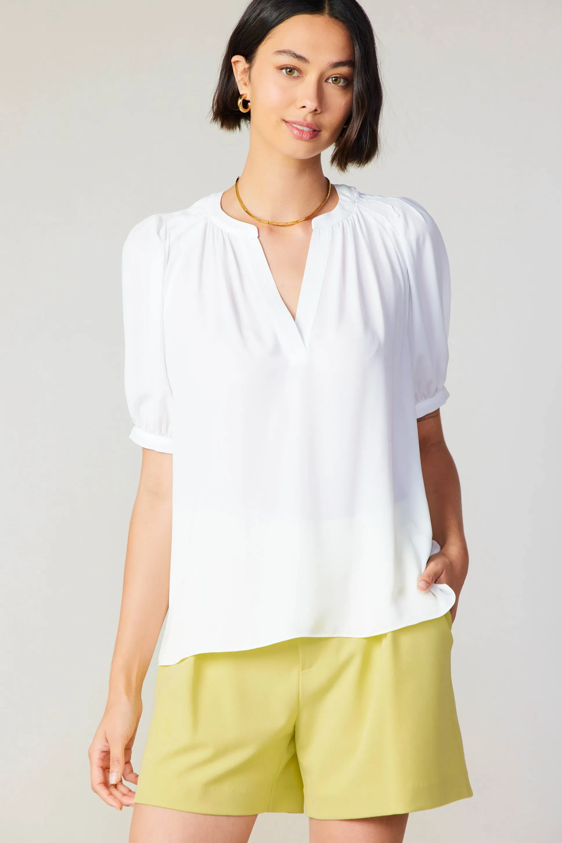 Classic V Neck Blouse<Current Air Outlet