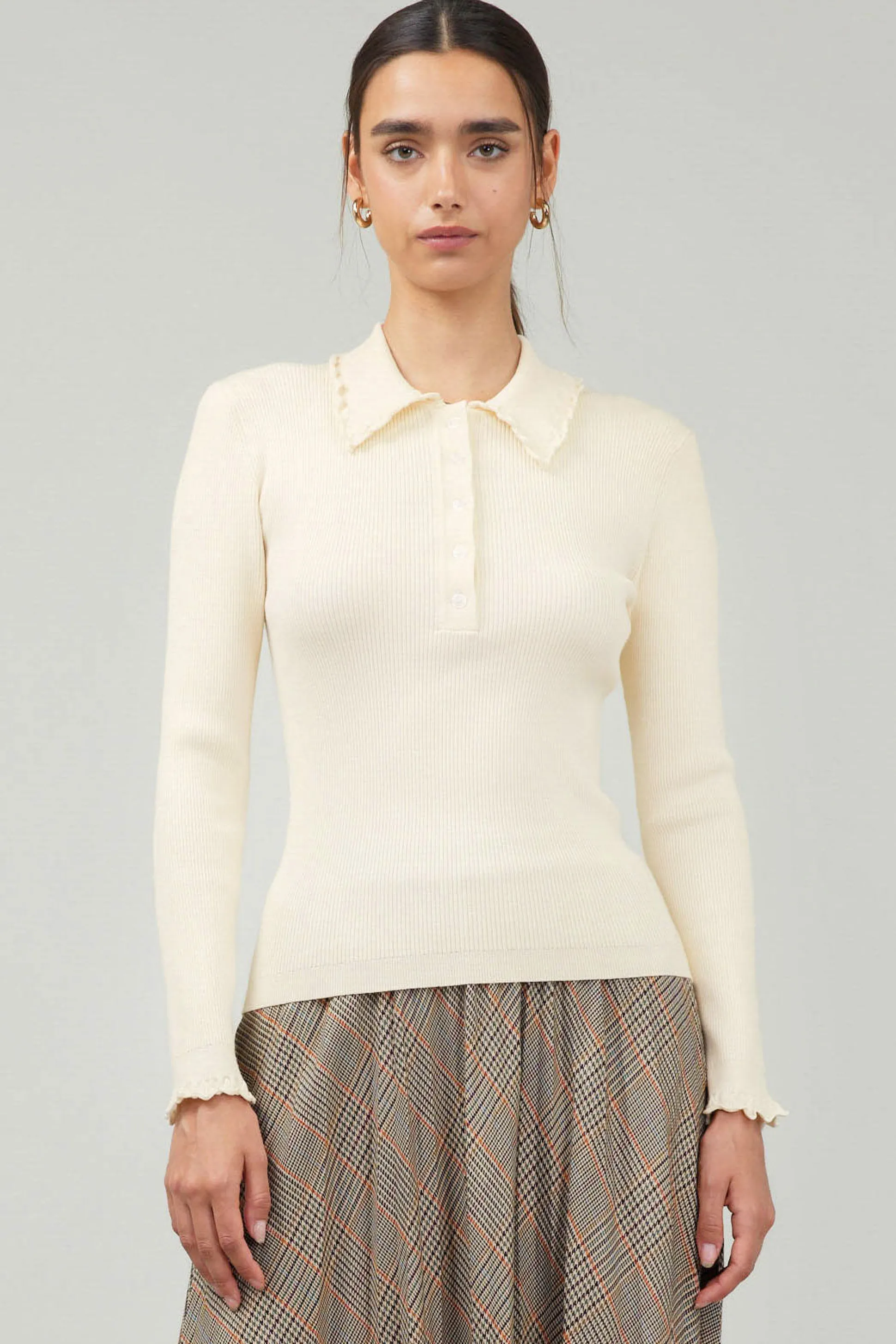 Polo Sweater Top<Current Air New