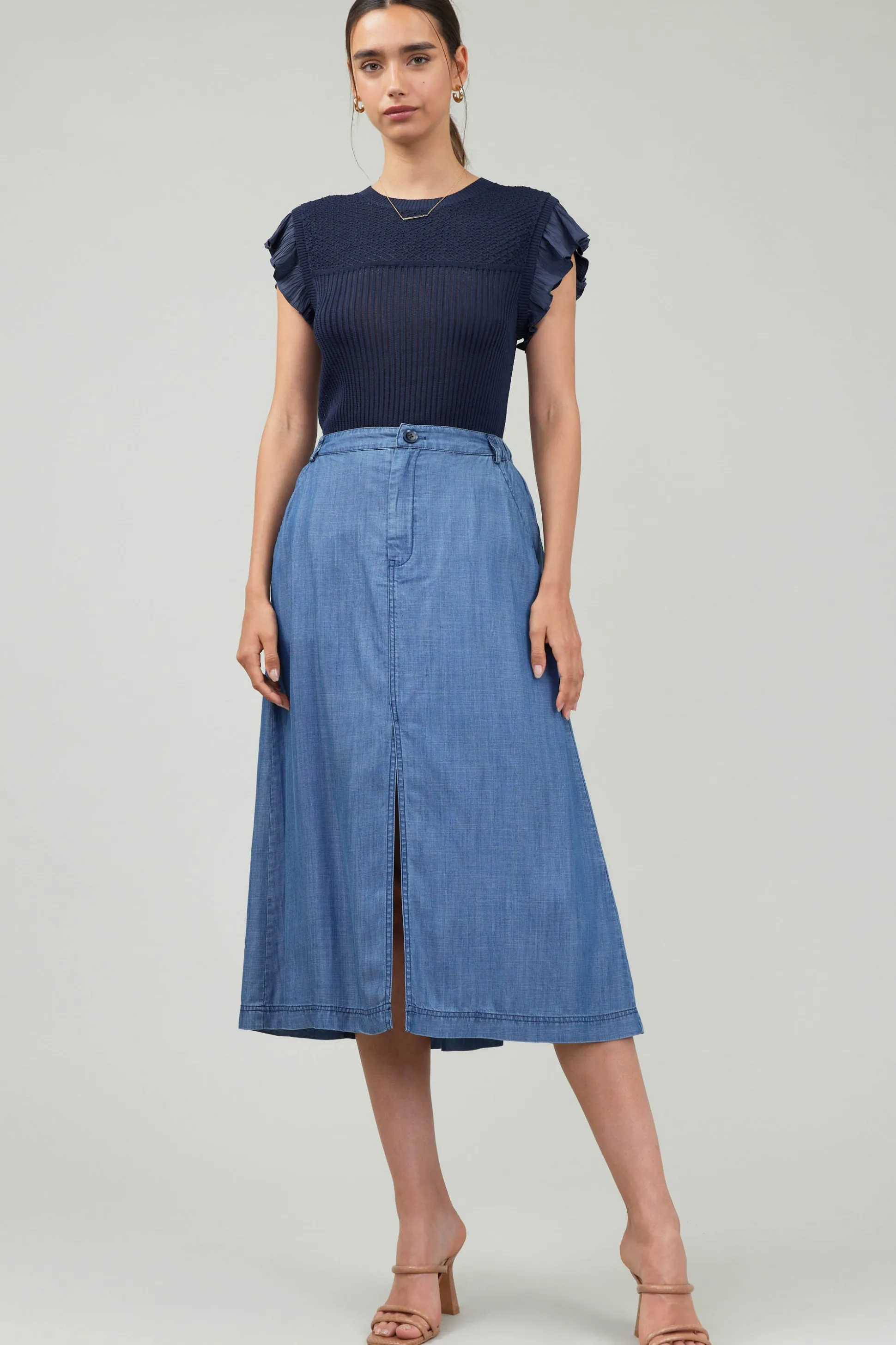 Box Pleat Skirt<Current Air Online