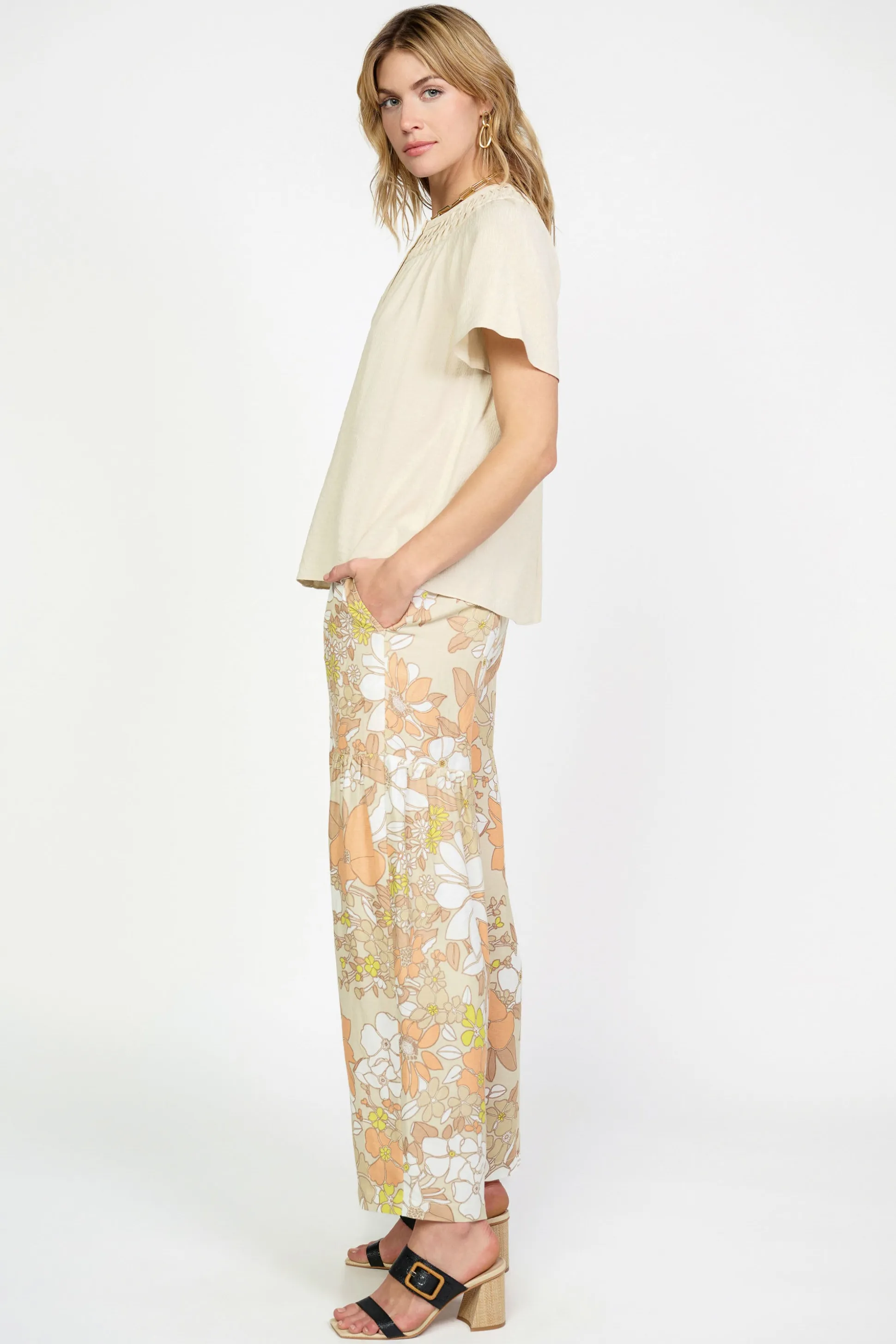 Pintucked Yoke Blouse<Current Air Sale