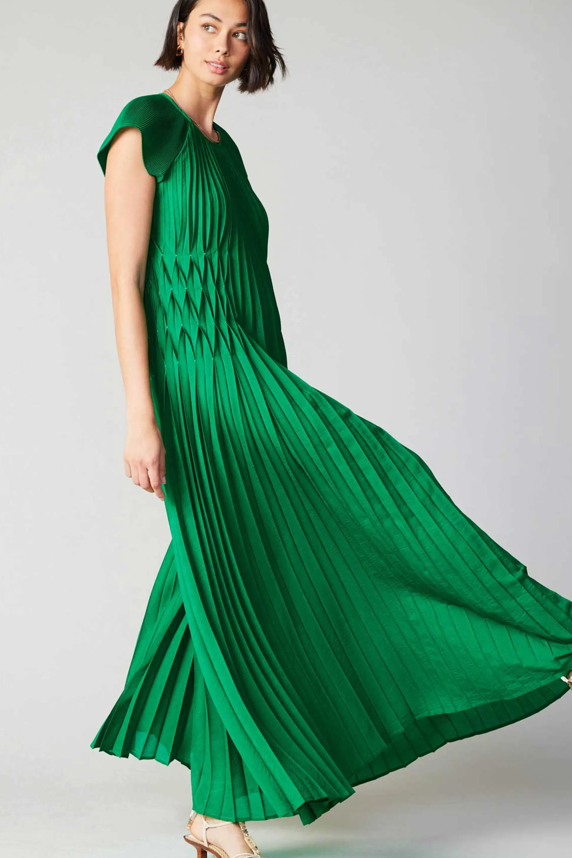 Mona Pleated Maxi Dress<Current Air Outlet