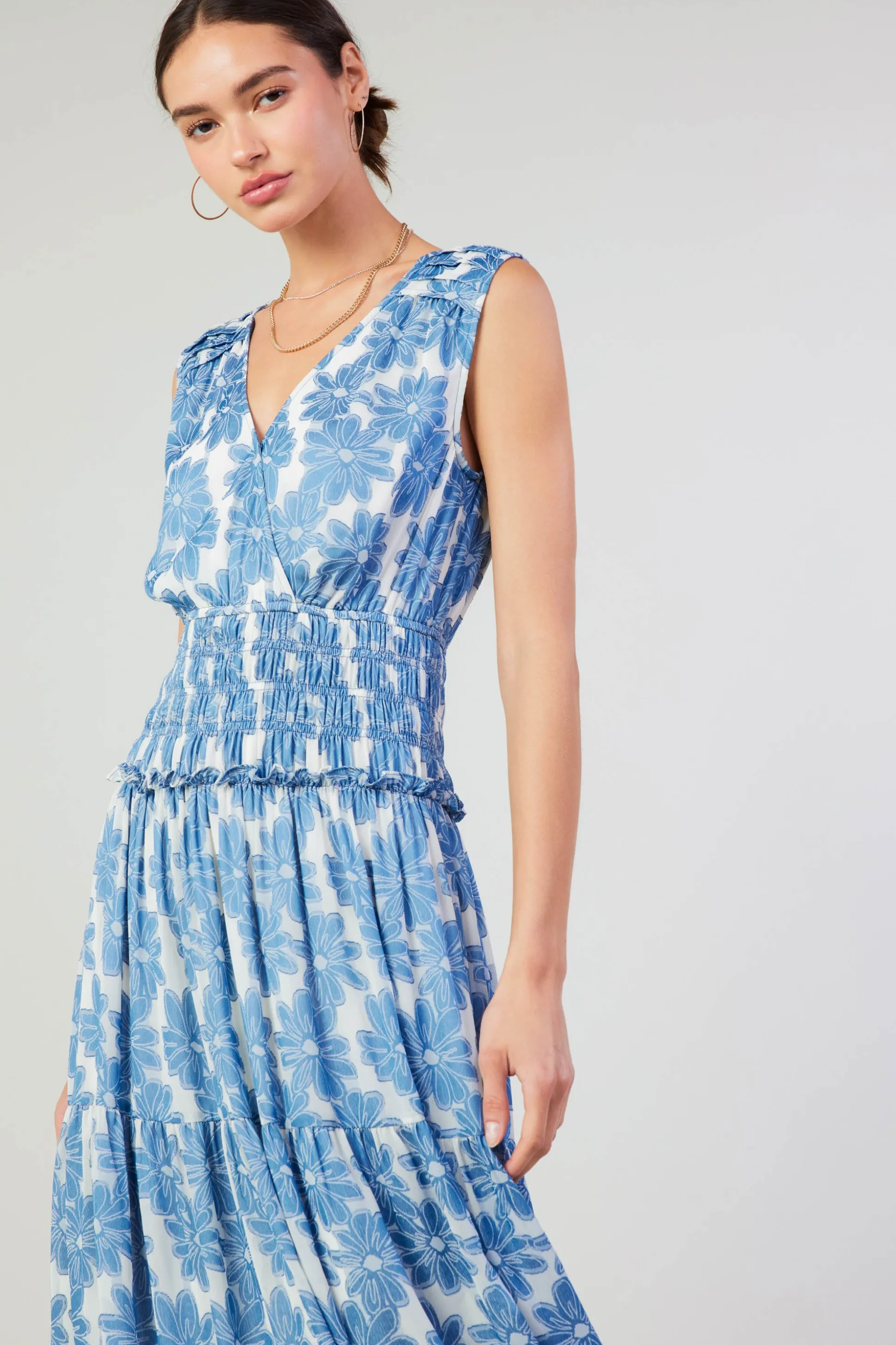 Daisy Jacquard Maxi Dress<Current Air Discount