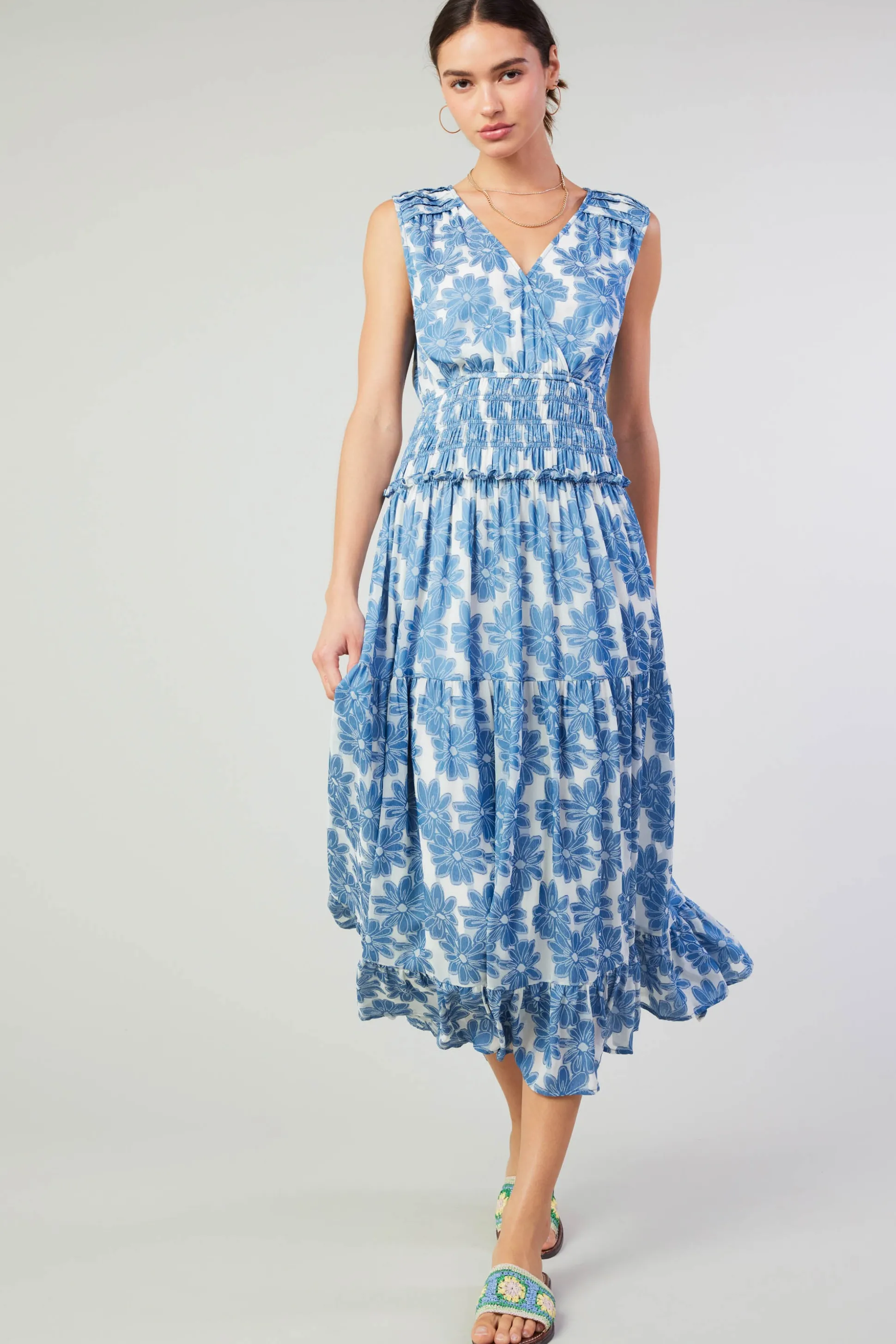 Daisy Jacquard Maxi Dress<Current Air Discount