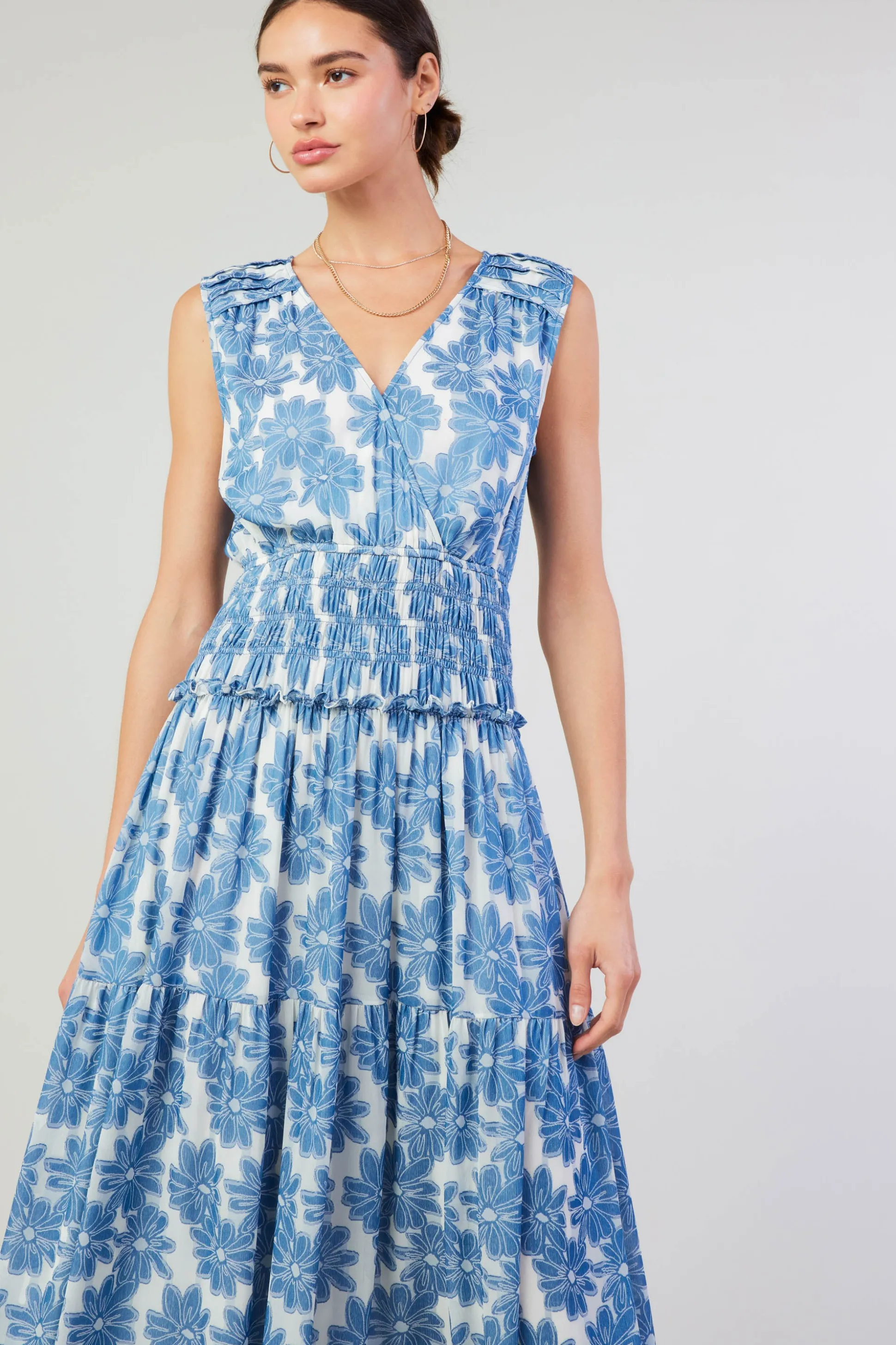 Daisy Jacquard Maxi Dress<Current Air Discount