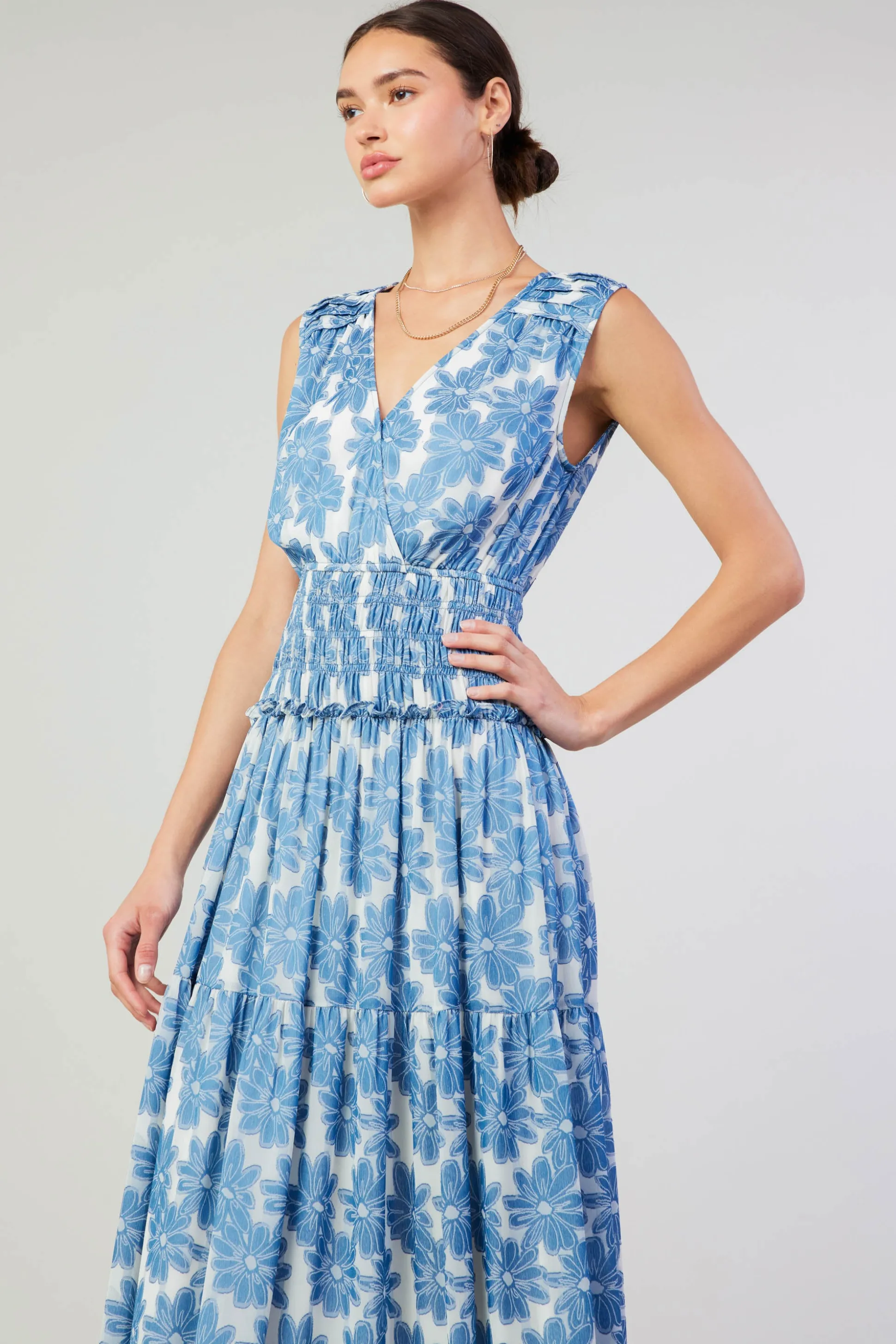 Daisy Jacquard Maxi Dress<Current Air Discount