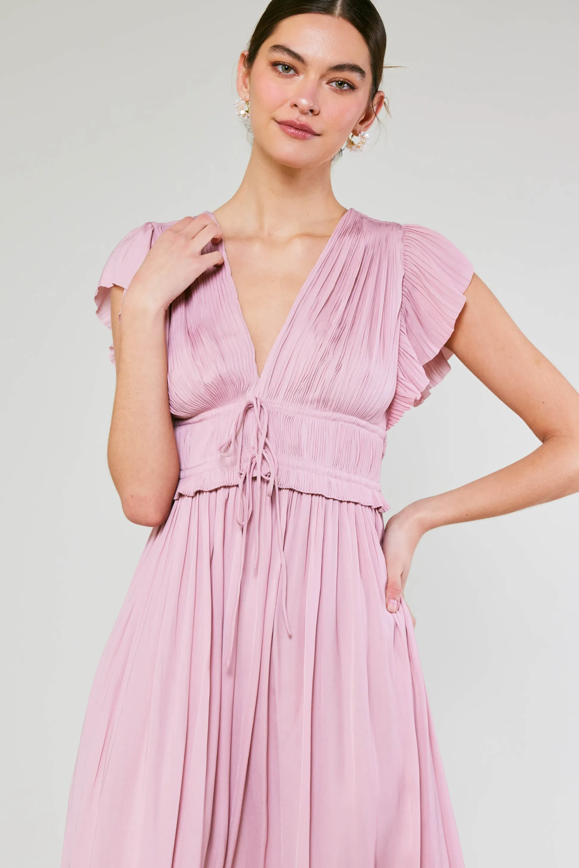 Mara Pleated Maxi Dress<Current Air Hot